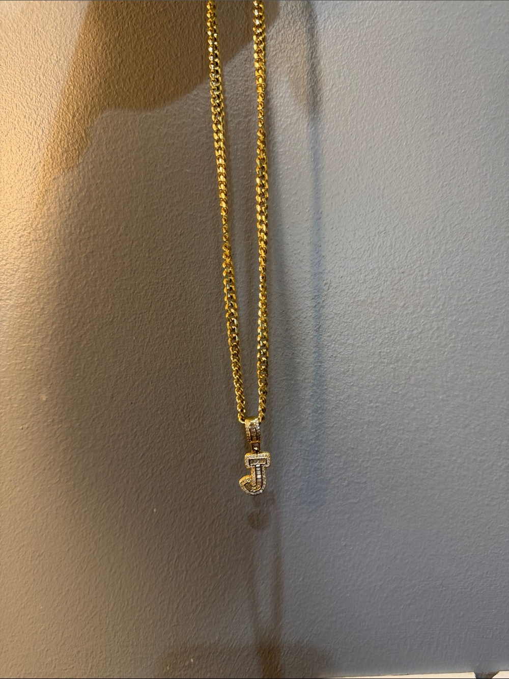 Gold-Tone Initial 'J' Pendant Necklace - Women's Jewelry